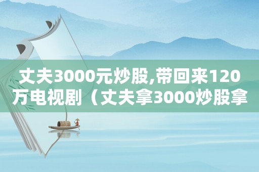 丈夫3000元炒股,帶回來(lái)120萬(wàn)電視劇（丈夫拿3000炒股拿回120萬(wàn)）