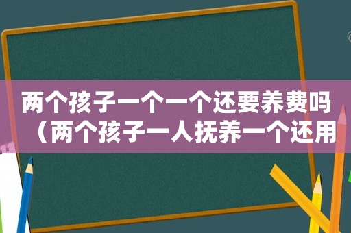 兩個孩子一個一個還要養費嗎（兩個孩子一人撫養一個還用掏撫養費嗎）