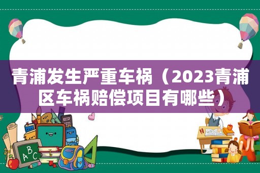 青浦發(fā)生嚴(yán)重車禍（2023青浦區(qū)車禍賠償項(xiàng)目有哪些）