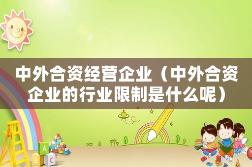 中外合資經營企業（中外合資企業的行業限制是什么呢）