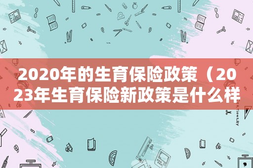 2020年的生育保險政策（2023年生育保險新政策是什么樣的）