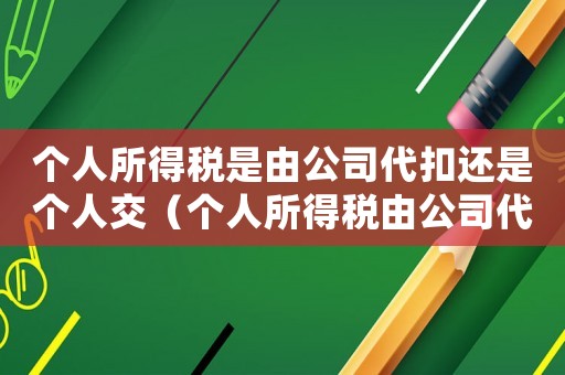 個人所得稅是由公司代扣還是個人交（個人所得稅由公司代扣代繳是什么意思）