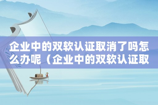 企業中的雙軟認證取消了嗎怎么辦呢（企業中的雙軟認證取消了嗎怎么辦）
