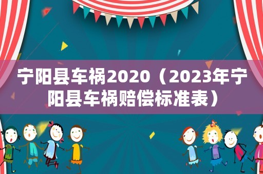 寧陽縣車禍2020（2023年寧陽縣車禍賠償標準表）