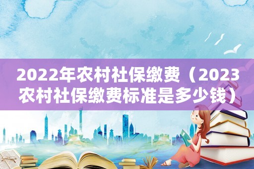 2022年農村社保繳費（2023農村社保繳費標準是多少錢）