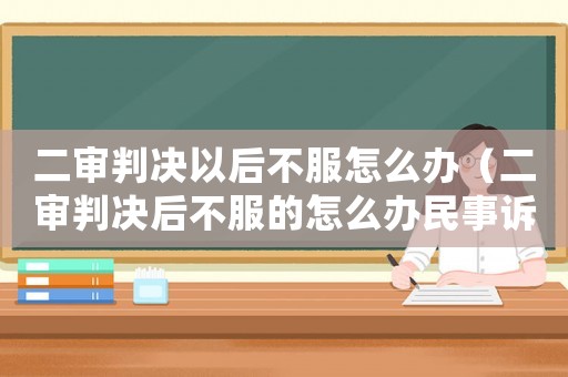 二審判決以后不服怎么辦（二審判決后不服的怎么辦民事訴訟）
