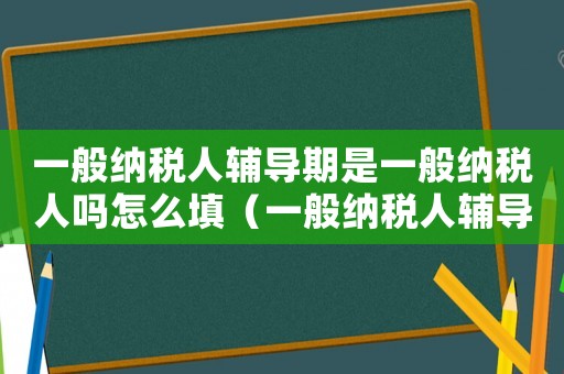 一般納稅人輔導期是一般納稅人嗎怎么填（一般納稅人輔導期是一般納稅人嗎）