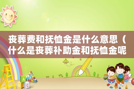 喪葬費和撫恤金是什么意思（什么是喪葬補助金和撫恤金呢區別）