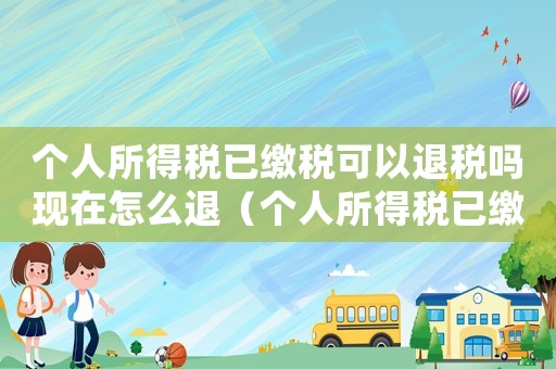 個人所得稅已繳稅可以退稅嗎現在怎么退（個人所得稅已繳稅可以退稅嗎現在）