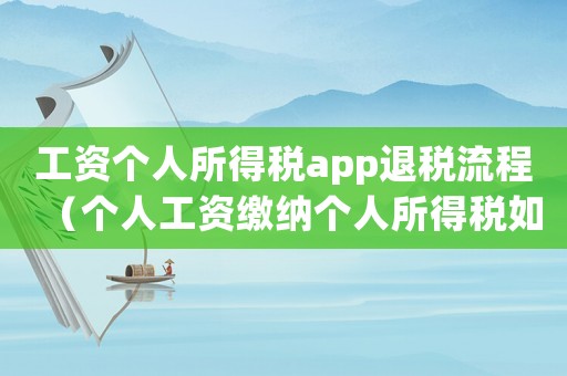 工資個人所得稅app退稅流程（個人工資繳納個人所得稅如何退稅申報）