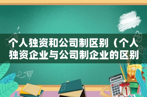 個人獨資和公司制區別（個人獨資企業與公司制企業的區別）