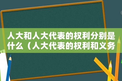 人大和人大代表的權(quán)利分別是什么（人大代表的權(quán)利和義務(wù)有什么區(qū)別）
