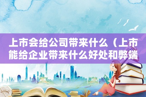 上市會(huì)給公司帶來什么（上市能給企業(yè)帶來什么好處和弊端）