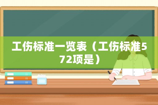 工傷標準一覽表（工傷標準572項是）