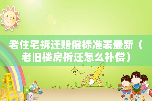 老住宅拆遷賠償標準表最新（老舊樓房拆遷怎么補償）