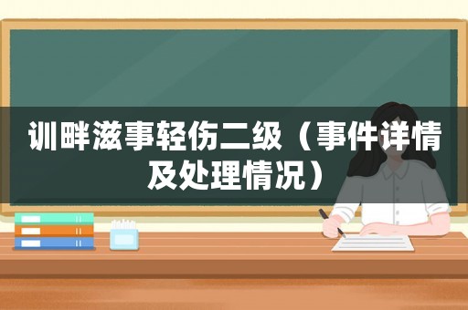 訓畔滋事輕傷二級（事件詳情及處理情況）