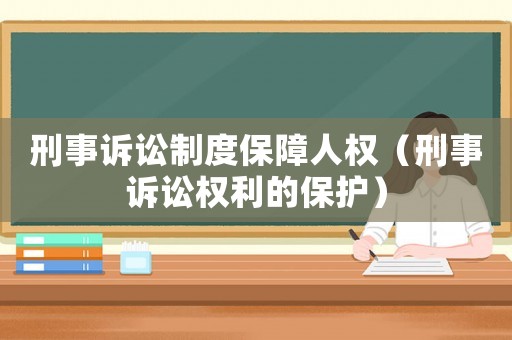 刑事訴訟制度保障人權(quán)（刑事訴訟權(quán)利的保護(hù)）