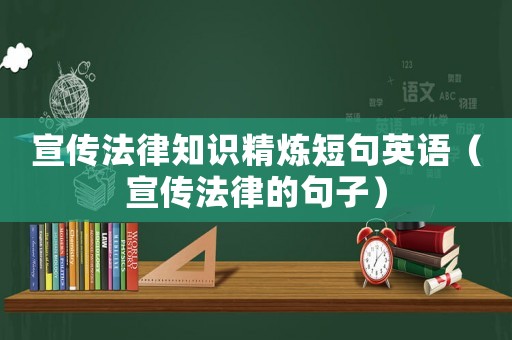 宣傳法律知識精煉短句英語（宣傳法律的句子）