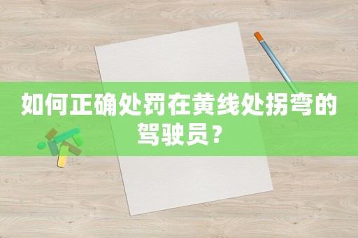 如何正確處罰在黃線處拐彎的駕駛員？