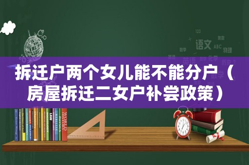 拆遷戶兩個女兒能不能分戶（房屋拆遷二女戶補嘗政策）