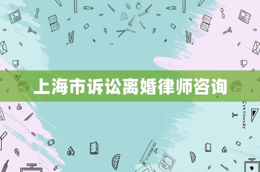 上海市訴訟離婚律師咨詢