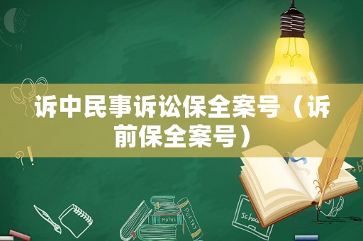 訴中民事訴訟保全案號（訴前保全案號）