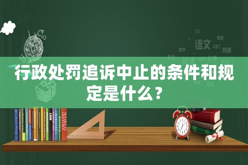 行政處罰追訴中止的條件和規定是什么？