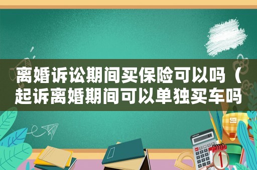 離婚訴訟期間買(mǎi)保險(xiǎn)可以嗎（起訴離婚期間可以單獨(dú)買(mǎi)車(chē)嗎）