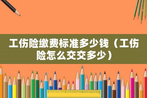 工傷險繳費標準多少錢（工傷險怎么交交多少）