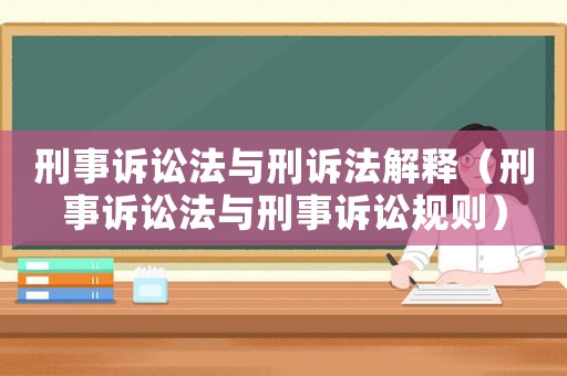 刑事訴訟法與刑訴法解釋（刑事訴訟法與刑事訴訟規則）