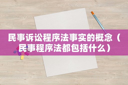 民事訴訟程序法事實的概念（民事程序法都包括什么）