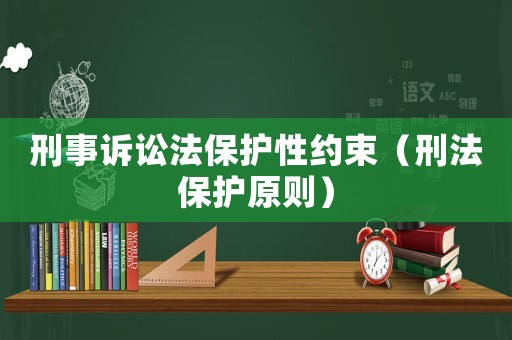 刑事訴訟法保護性約束（刑法保護原則）