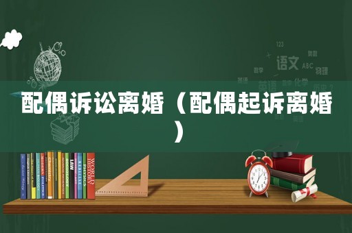 配偶訴訟離婚（配偶起訴離婚）