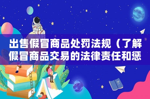 出售假冒商品處罰法規（了解假冒商品交易的法律責任和懲罰措施）