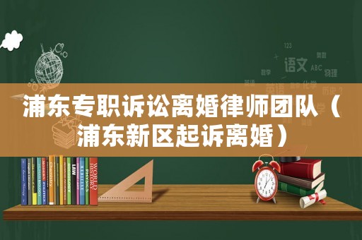浦東專職訴訟離婚律師團隊（浦東新區起訴離婚）