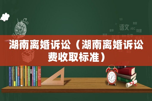 湖南離婚訴訟（湖南離婚訴訟費收取標準）
