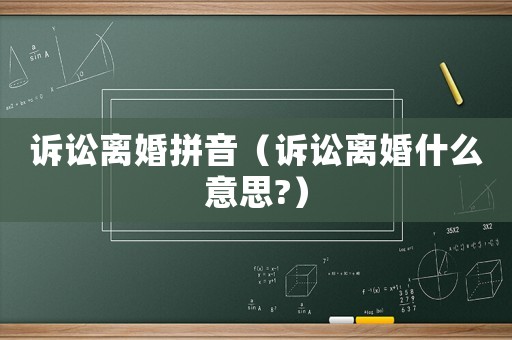 訴訟離婚拼音（訴訟離婚什么意思?）