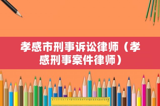 孝感市刑事訴訟律師（孝感刑事案件律師）