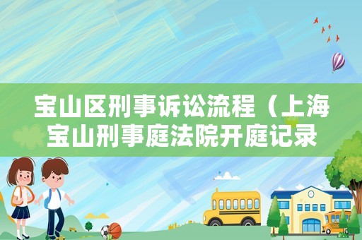 寶山區刑事訴訟流程（上海寶山刑事庭法院開庭記錄）