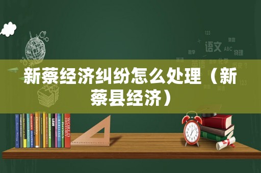 新蔡經濟糾紛怎么處理（新蔡縣經濟）