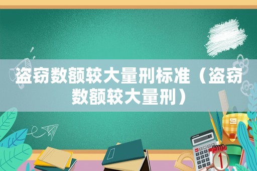 盜竊數額較大量刑標準（盜竊數額較大量刑）
