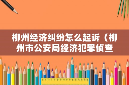 柳州經(jīng)濟(jì)糾紛怎么起訴（柳州市公安局經(jīng)濟(jì)犯罪偵查支隊(duì)電話）