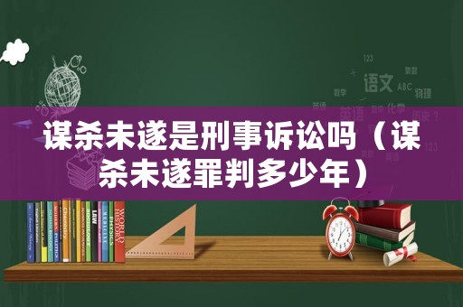 謀殺未遂是刑事訴訟嗎（謀殺未遂罪判多少年）