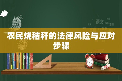 農民燒秸稈的法律風險與應對步驟