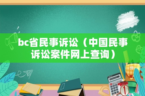 bc省民事訴訟（中國(guó)民事訴訟案件網(wǎng)上查詢）
