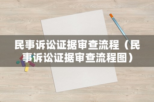 民事訴訟證據審查流程（民事訴訟證據審查流程圖）