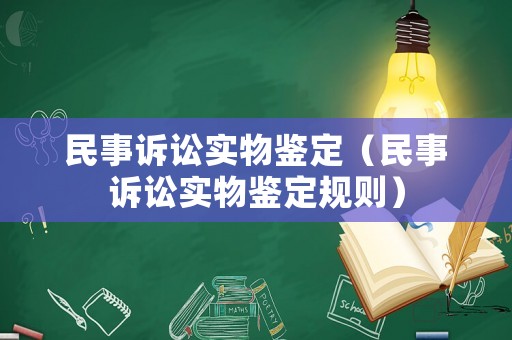民事訴訟實物鑒定（民事訴訟實物鑒定規則）