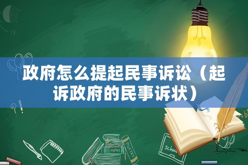 政府怎么提起民事訴訟（起訴政府的民事訴狀）