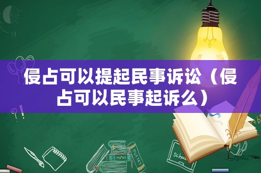 侵占可以提起民事訴訟（侵占可以民事起訴么）