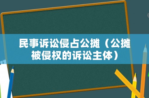 民事訴訟侵占公攤（公攤被侵權的訴訟主體）